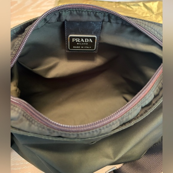 Prada Tessuto Nylon Messenger Bag in Olive Green with Dust Bag - Picture 6 of 13